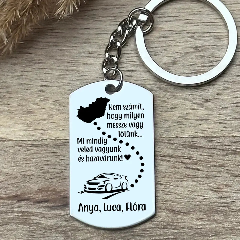 Autós kulcstartó apának