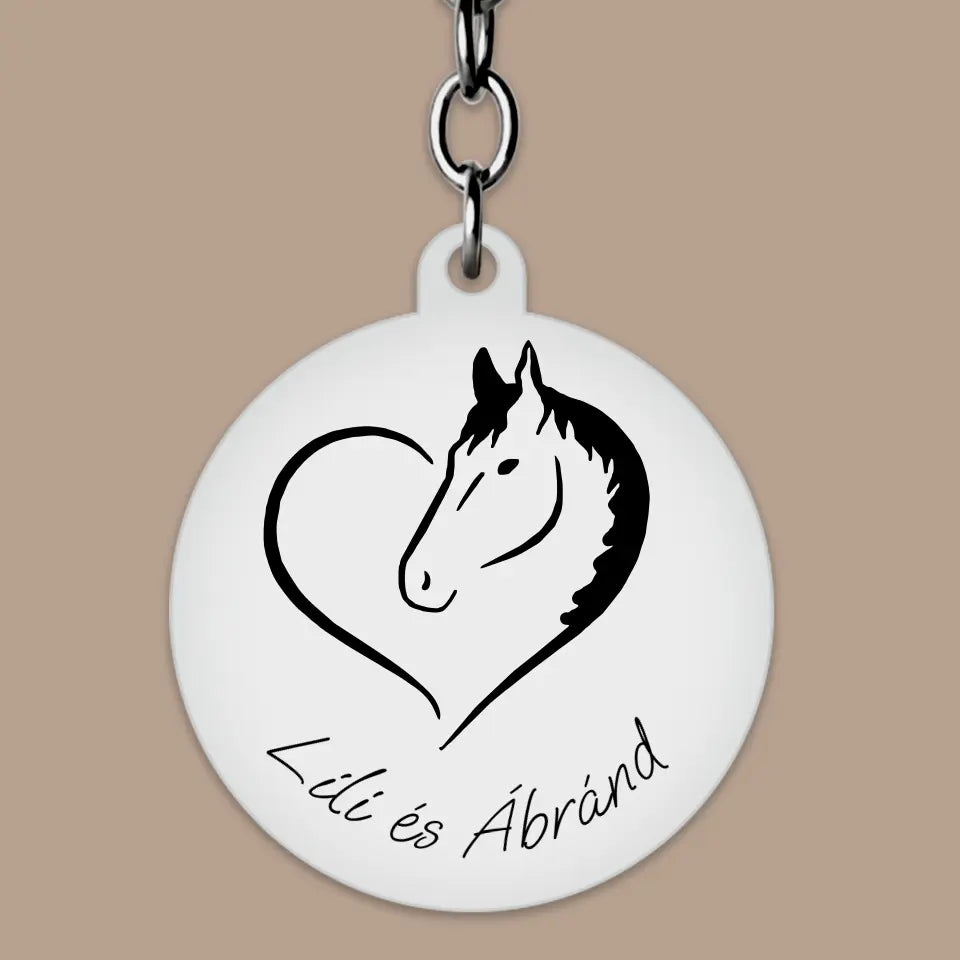 Lovas kulcstartó, egyedi lovas ajándék