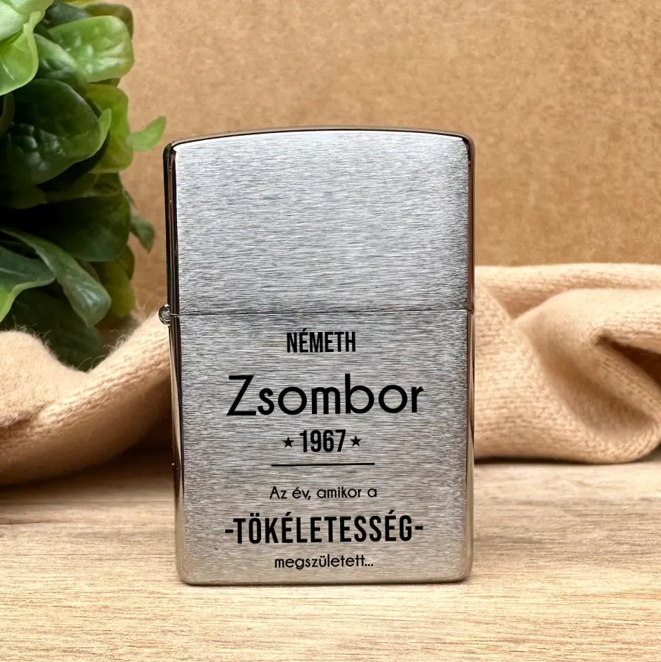 Egyedi, Zippo öngyújtó - saját névvel, évszámmal