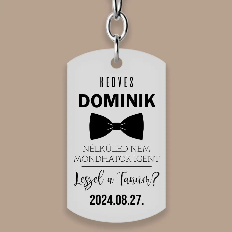 Tanú felkérő ajándék férfinak, egyedi ajándék