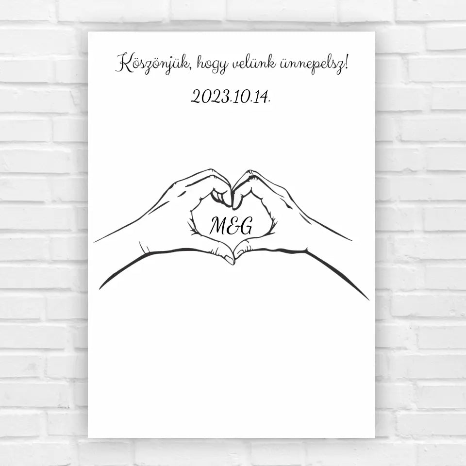 Alternatív esküvői vendégkönyv, esküvői emlék