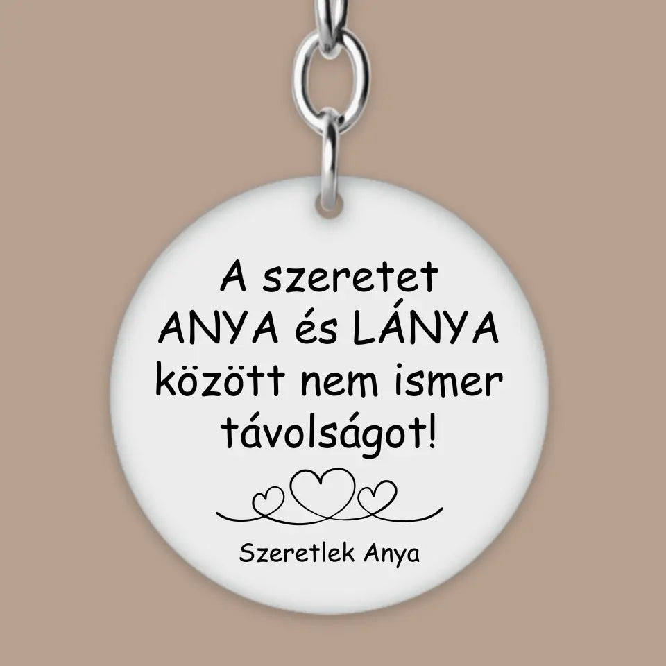 Anya-lánya szeretet, anyák napi kulcstartó