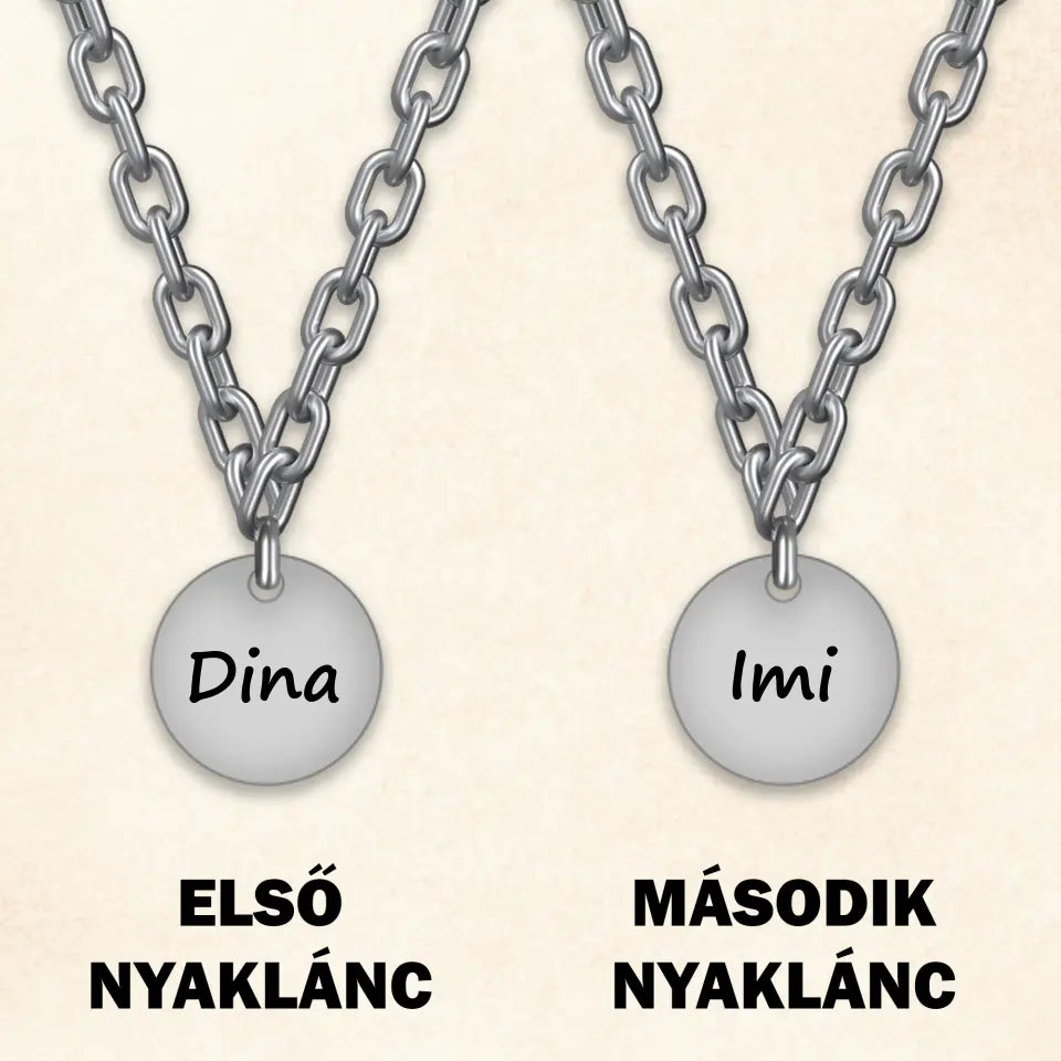 páros nyaklánc évfordulóra, egyedi ajándék