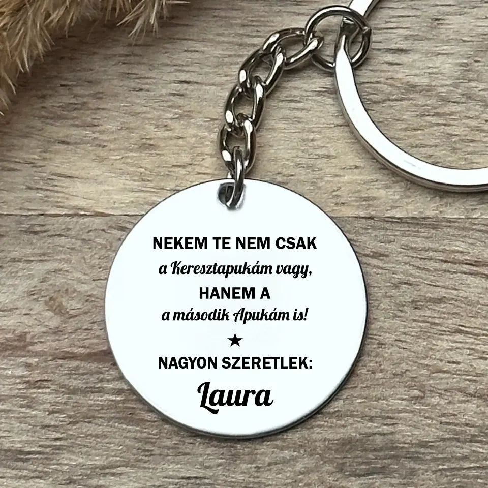 Ajándék keresztapának, keresztapu kulcstartó