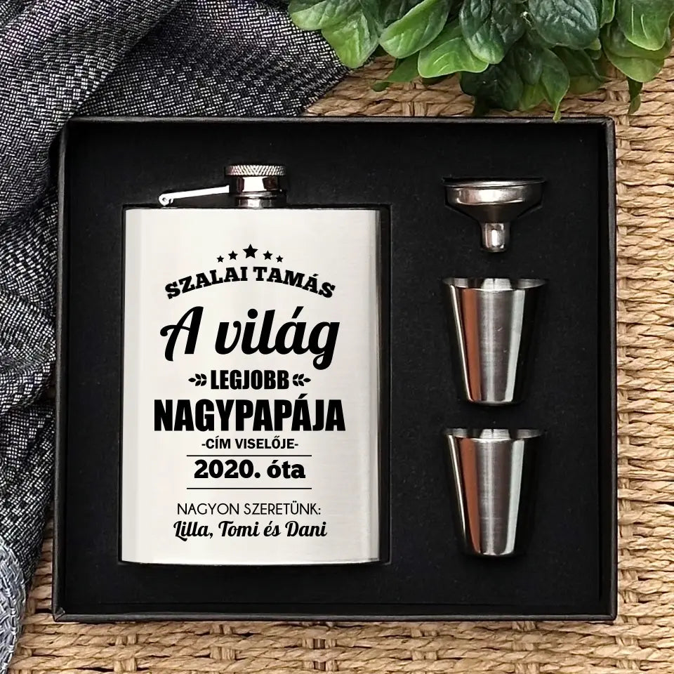 Nagypapás flaska a világ legjobb papájának