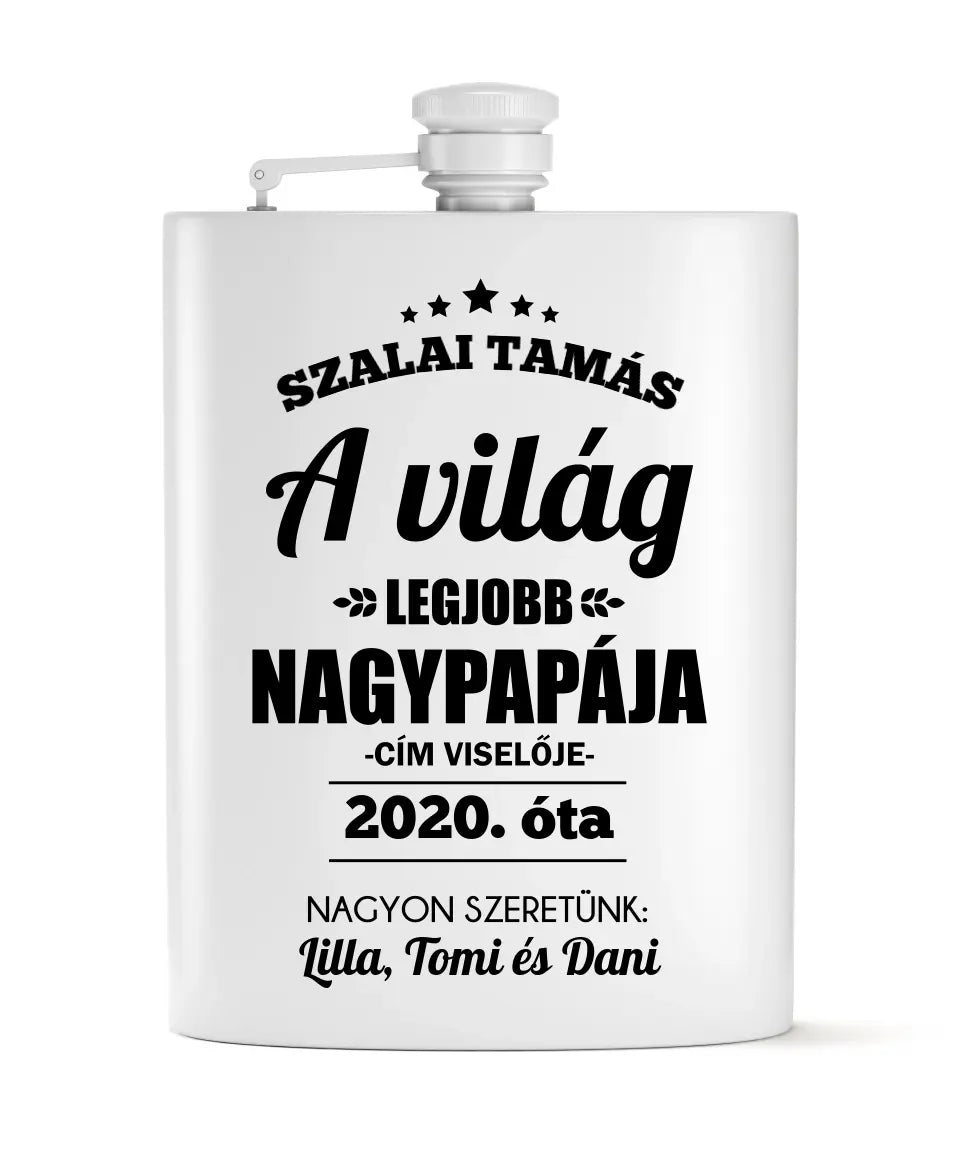 Nagypapás flaska szett a világ legjobb papájának