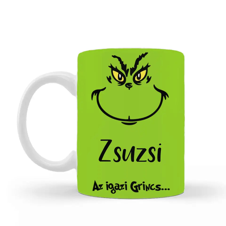 Grincs bögre saját névvel karácsonyra