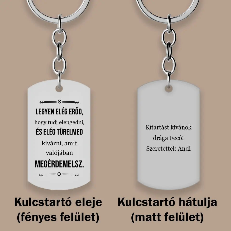 motivációs kulcstartó