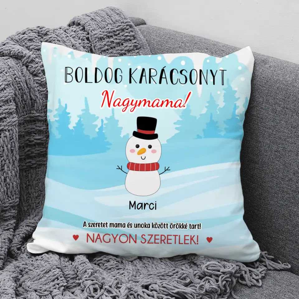 Hóemberes karácsonyi párna