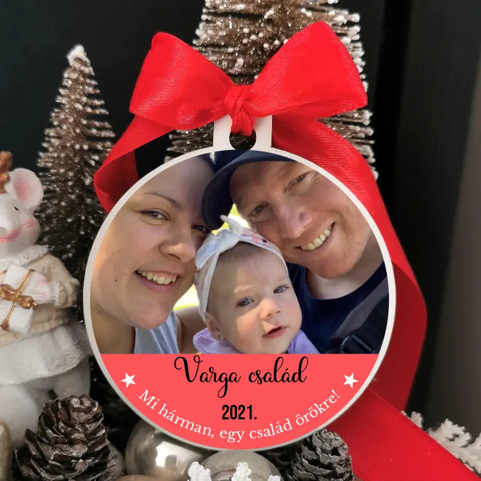 Fényképes karácsonyfadísz, egyedi ajándék