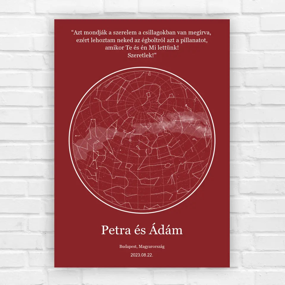 Csillagtenger- romantikus csillagkép ajándék pároknak