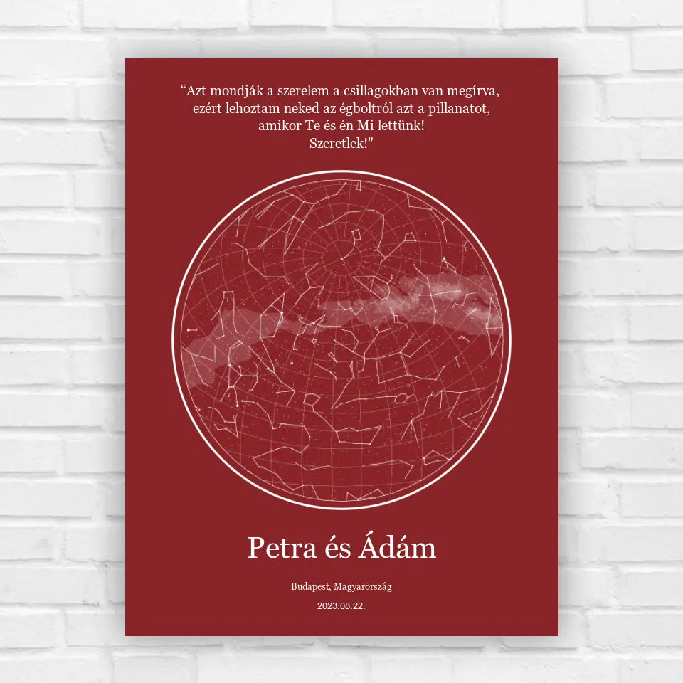 Csillagtenger- romantikus csillagkép ajándék pároknak