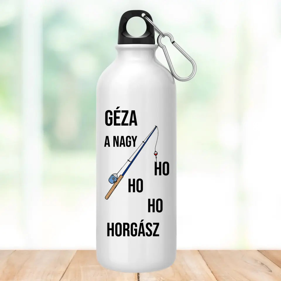 Praktikus ajándék horgászoknak - saját neves kulacs