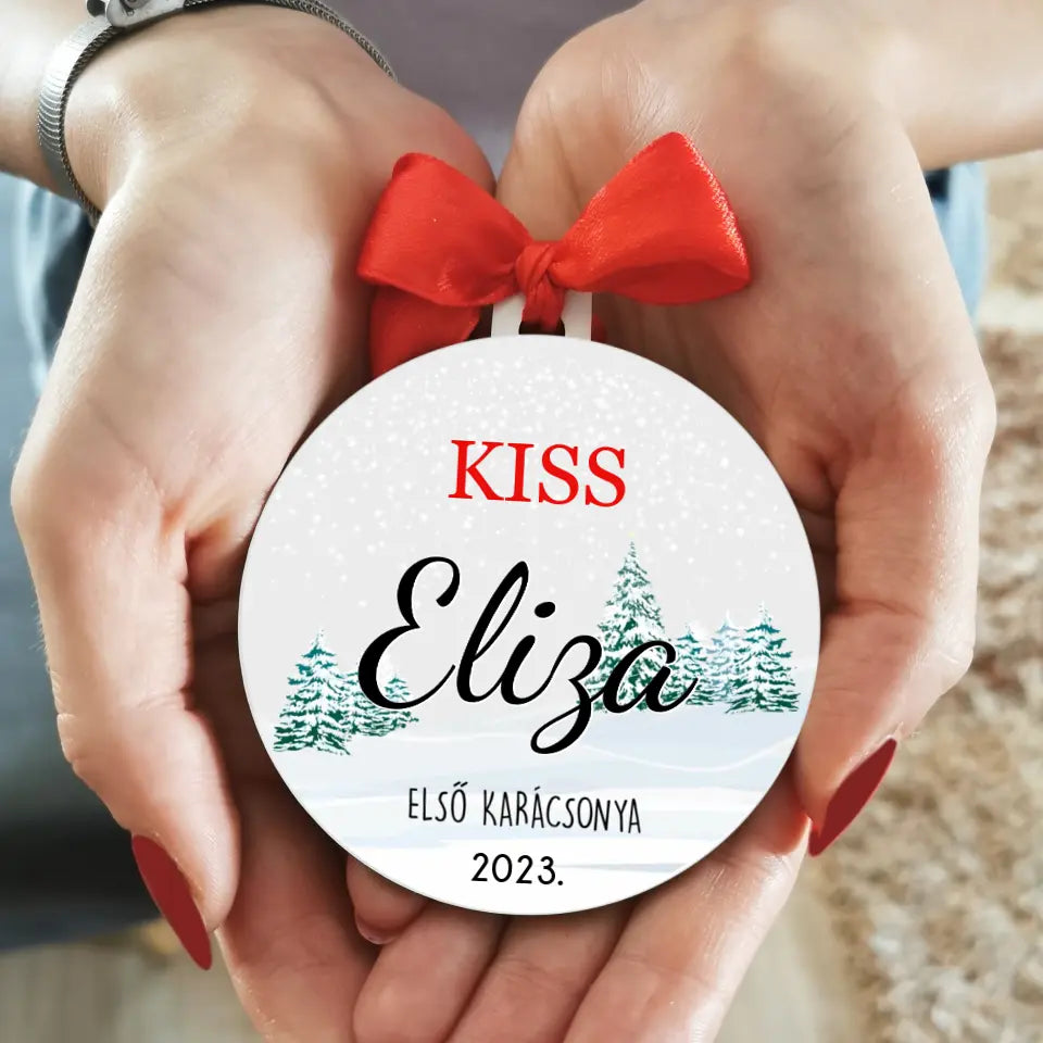 Különleges karácsonyfadísz, a gyermeked nevével, egyedi karácsonyi ajándék