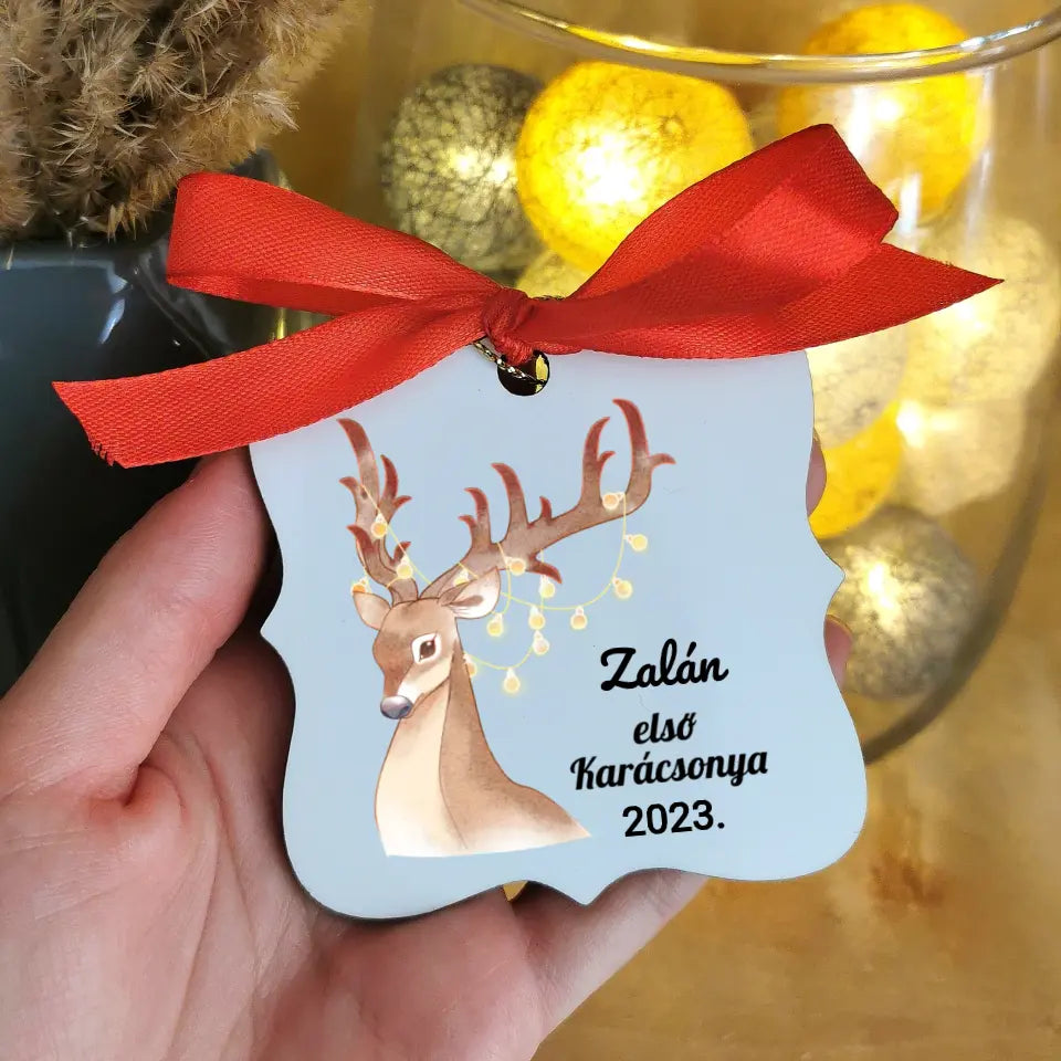 Csodaszarvasos ünnepi dísz, egyedi ajándék