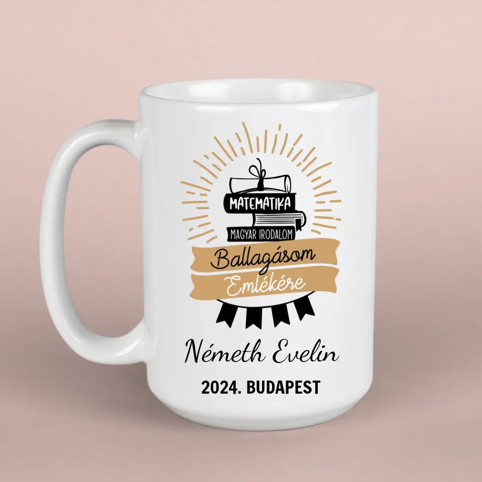 Egyedi ballagási ajándék - ballagási bögre fiúknak és lányoknak