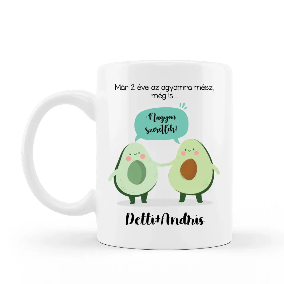 Páros avokádós bögre