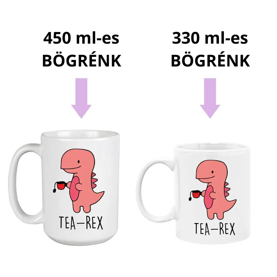Dínós bögre, vicces ajándék