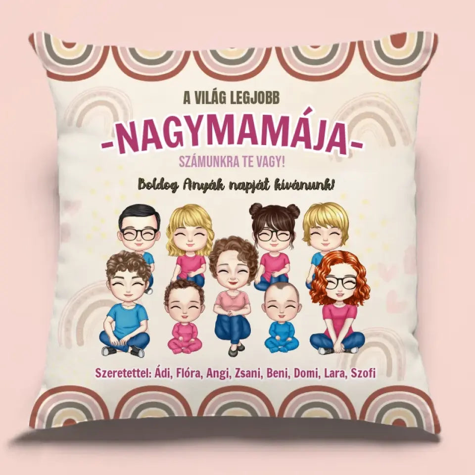 Anyák napi ajándék mamának - unokás párna