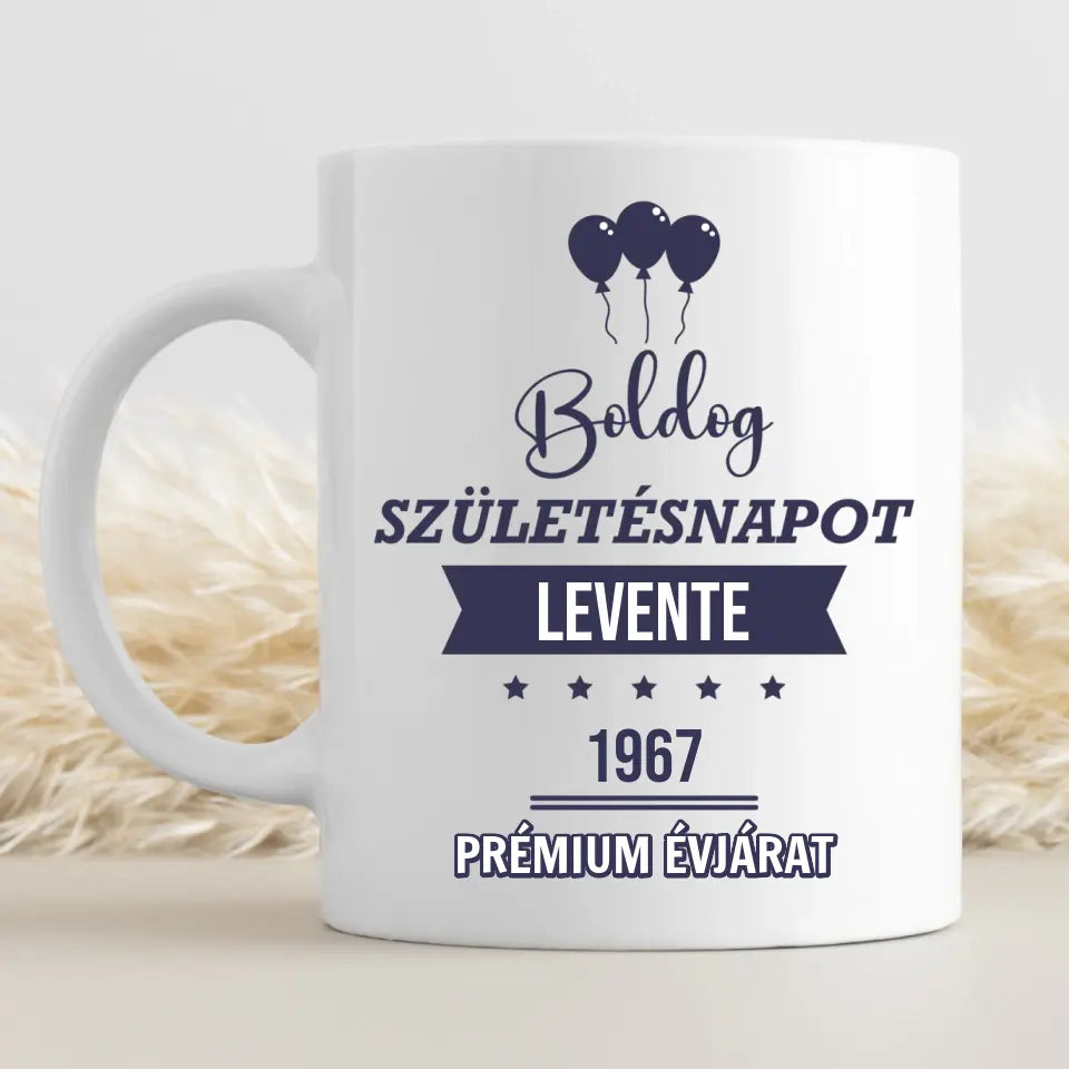 Egyedi, szülinapi bögre