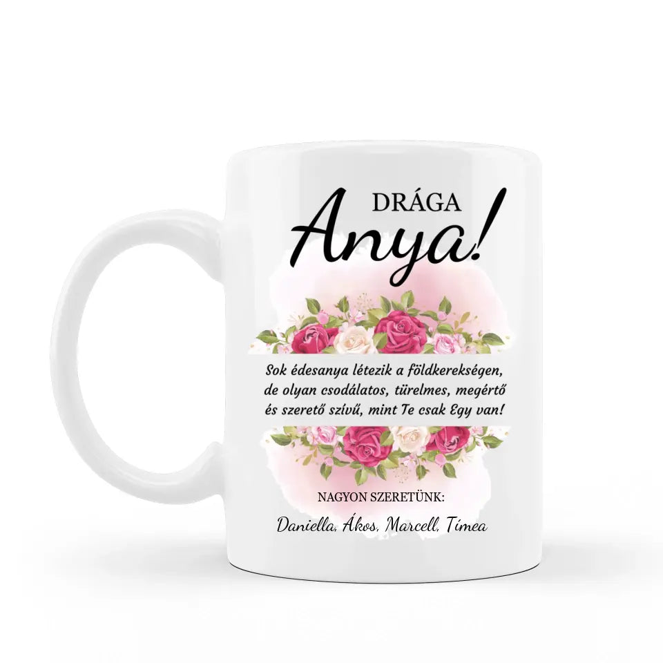 Rózsás anyák napi bögre