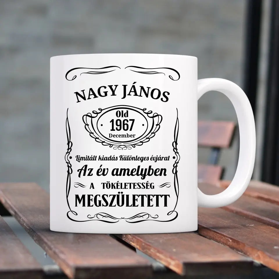 Limitált kiadás, egyedi születésnapi bögre