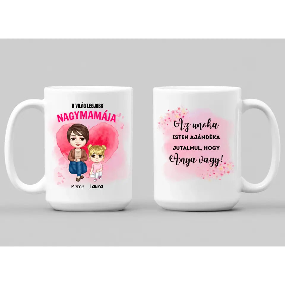 A világ legjobb nagymamája 2 oldalas bögre