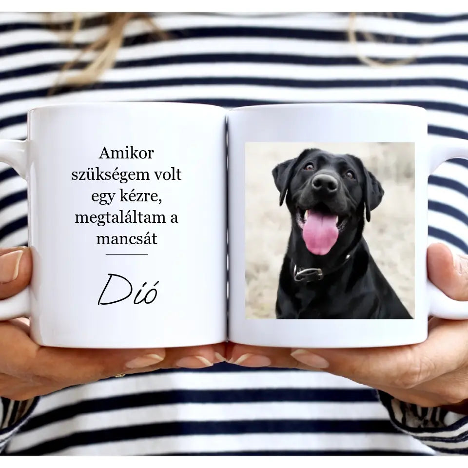 2 oldalas kutyás bögre saját fényképpel