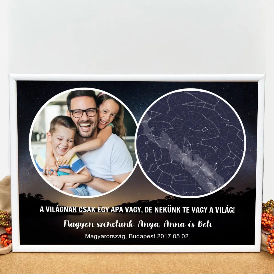 Csillagkép ajándék édesapáknak