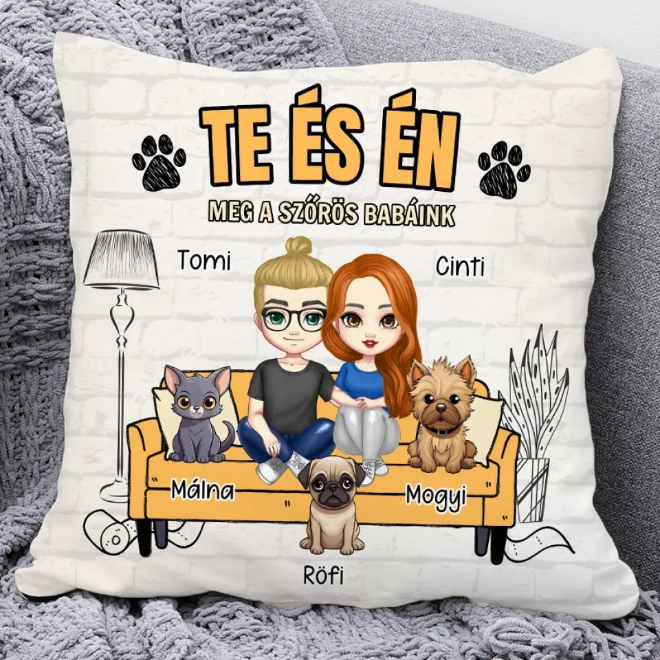 Te és én - kisállatos párna pároknak