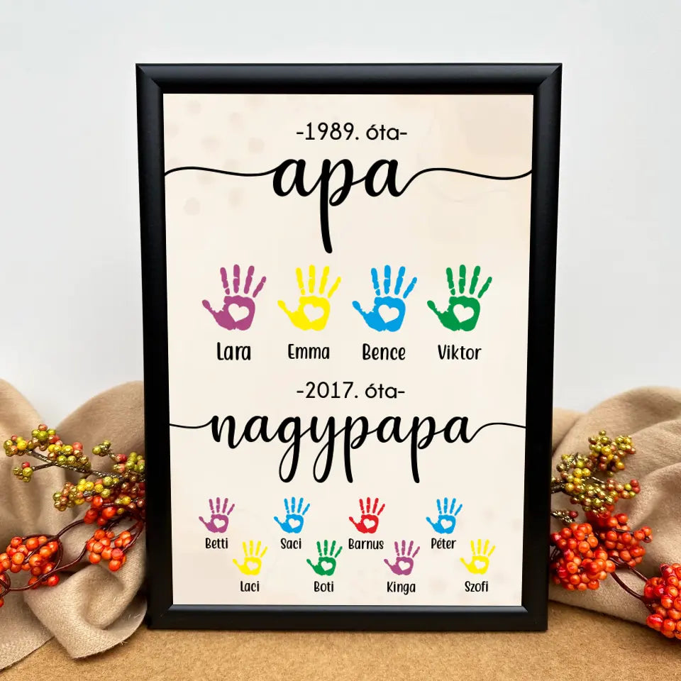 Kéznyomos apák napi kép papának