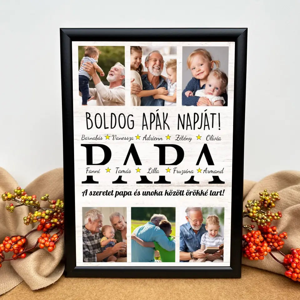 Fényképes ajándék kép nagypapáknak