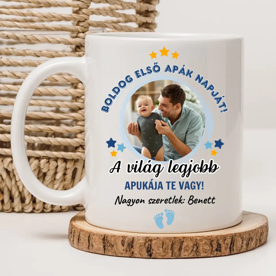 Első Apák napja - fényképes bögre apának