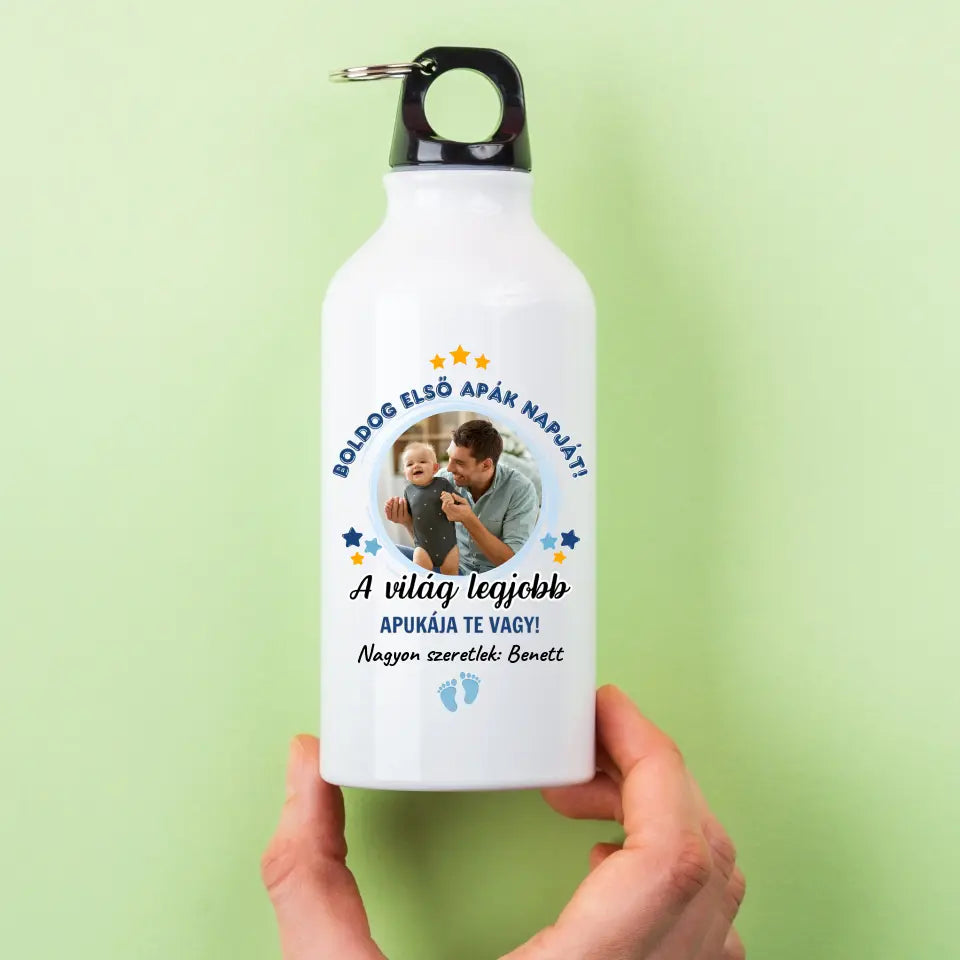 fényképes kulacs apának