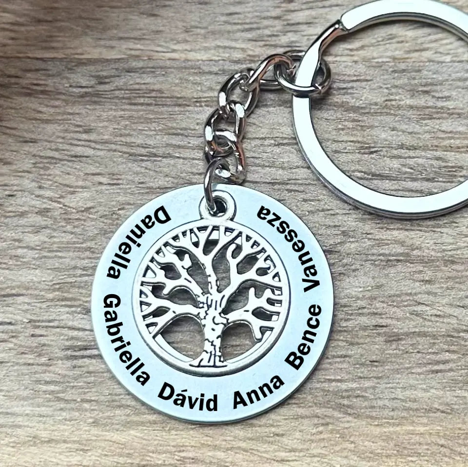 Családfa kulcstartó