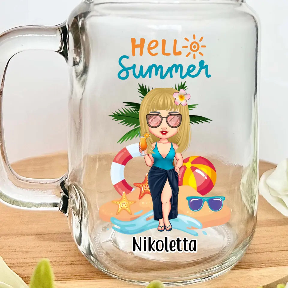 Hello summer - személyre szabható limonádés pohár