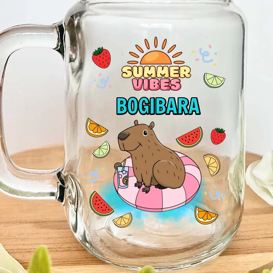 nyári hangulatú limonádés pohár