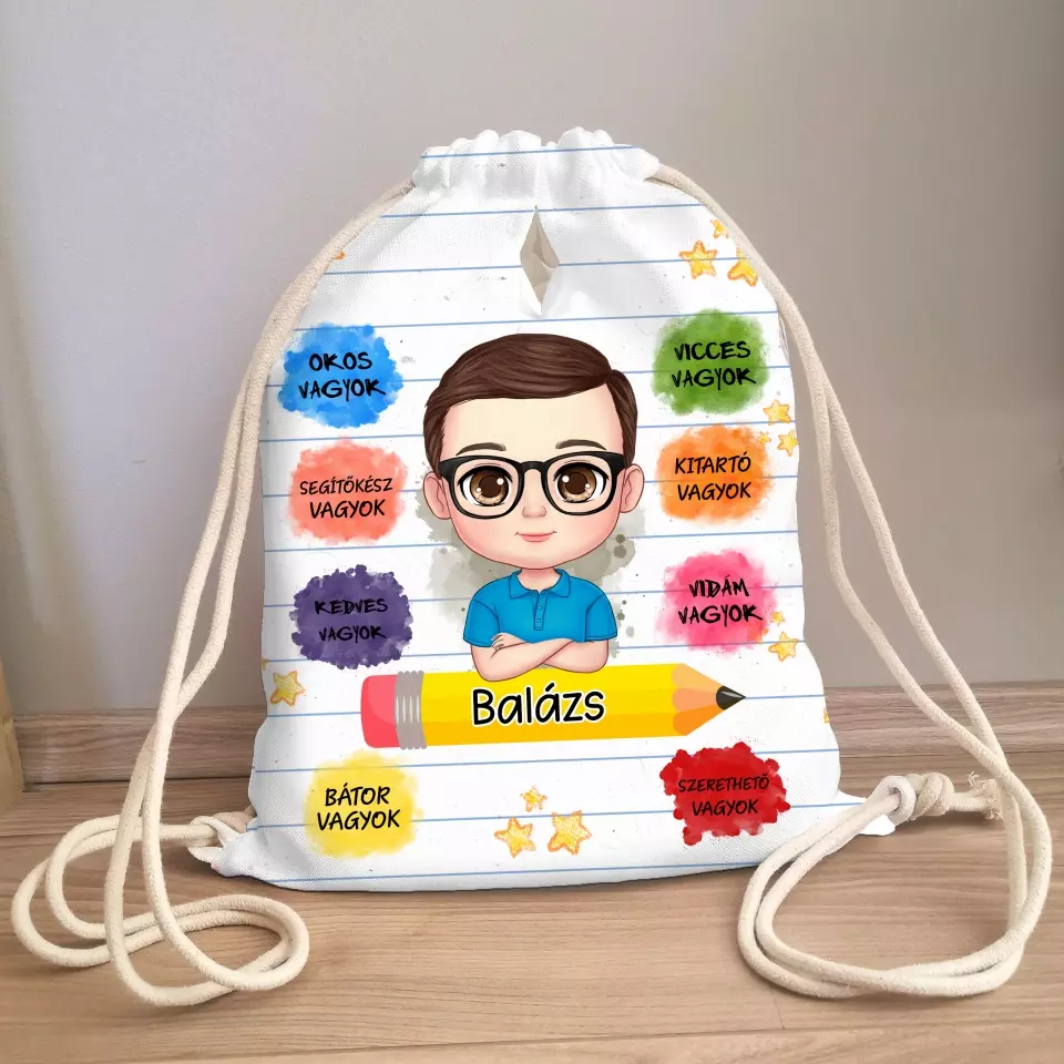 Bátorító hátitáska fiúnak