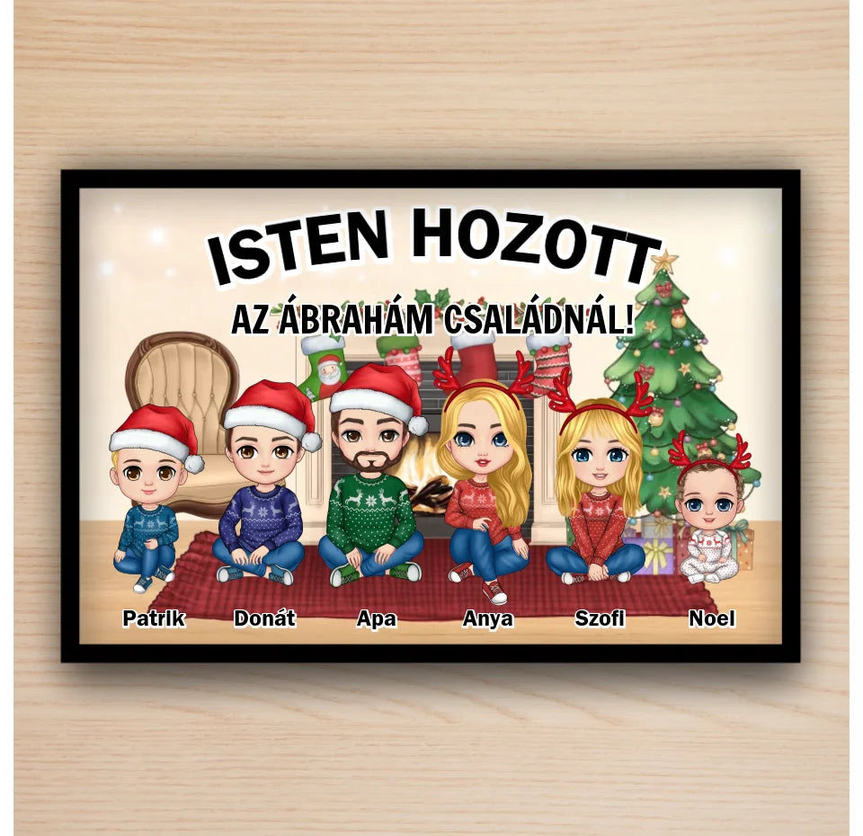 karácsonyi lábtörlő egyedi