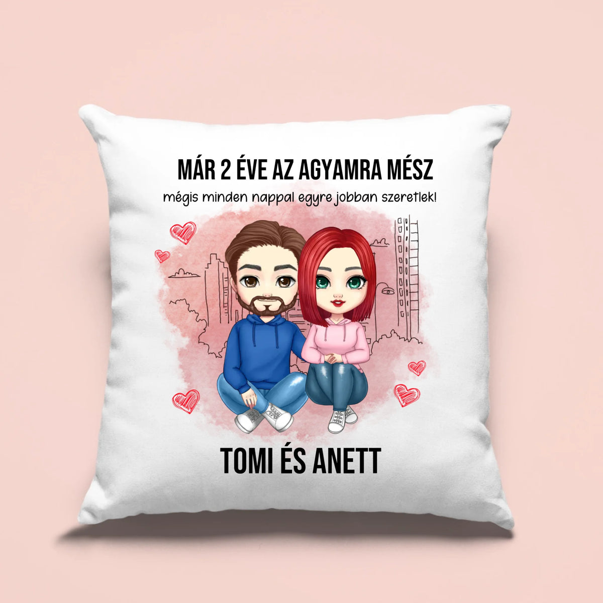 Az agyamra mész - személyre szabható párna pároknak