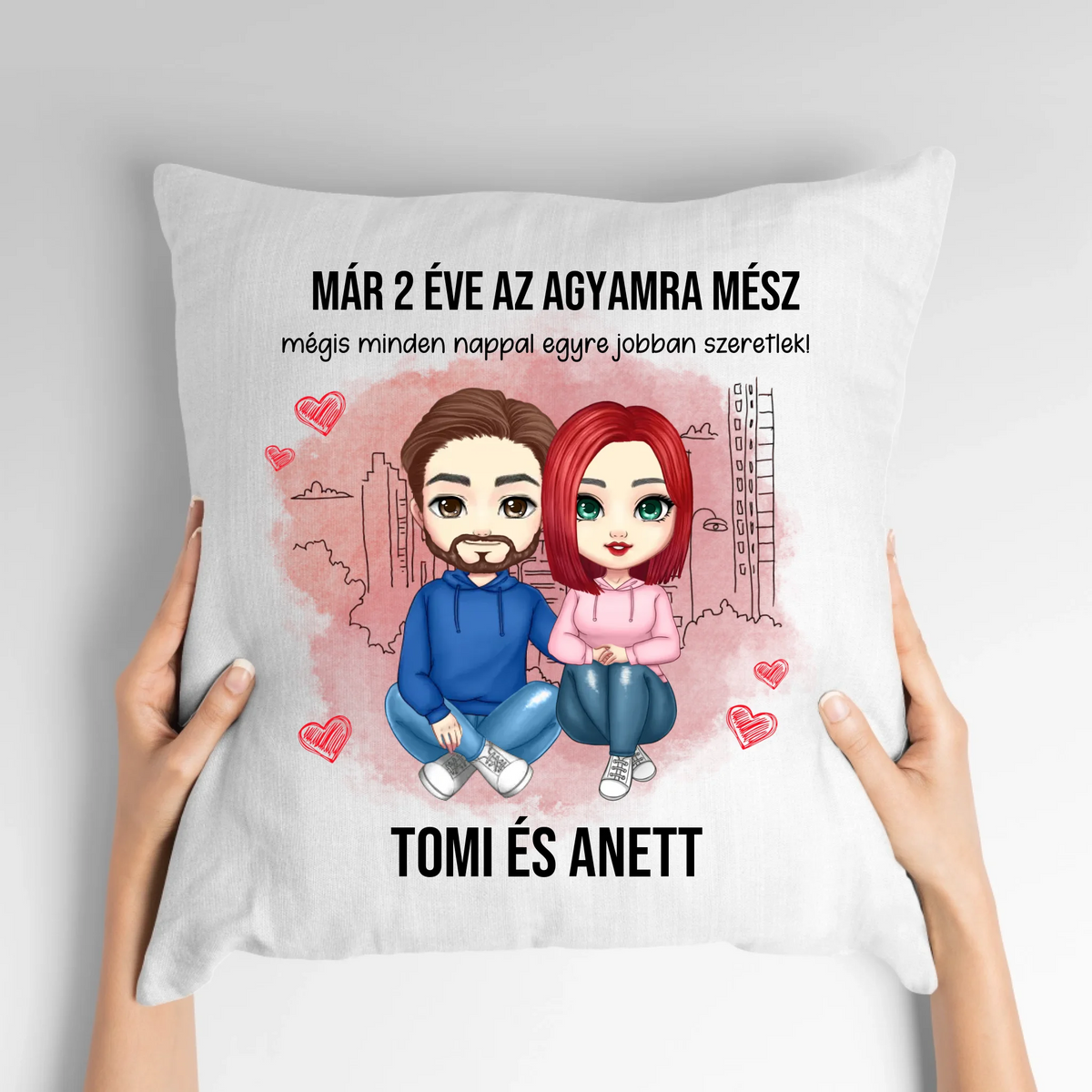 Az agyamra mész - személyre szabható párna pároknak