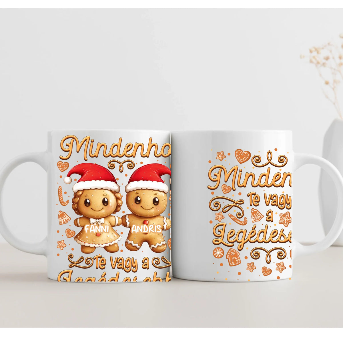 Mézeskalács bögre pároknak - 2 oldalas