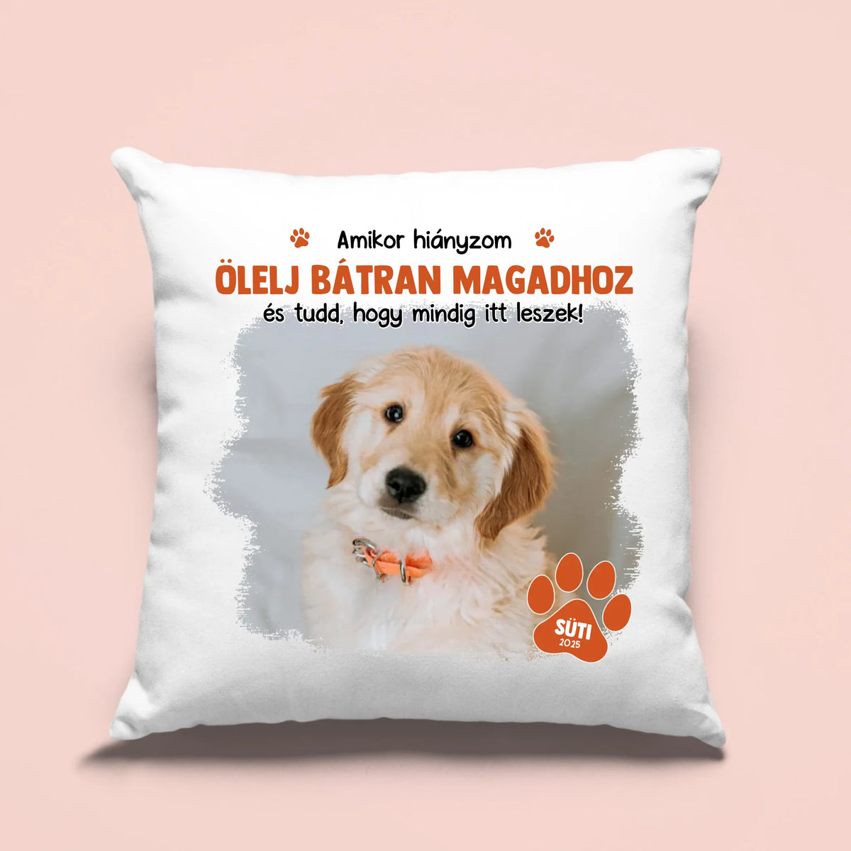 Kutyás emlékpárna