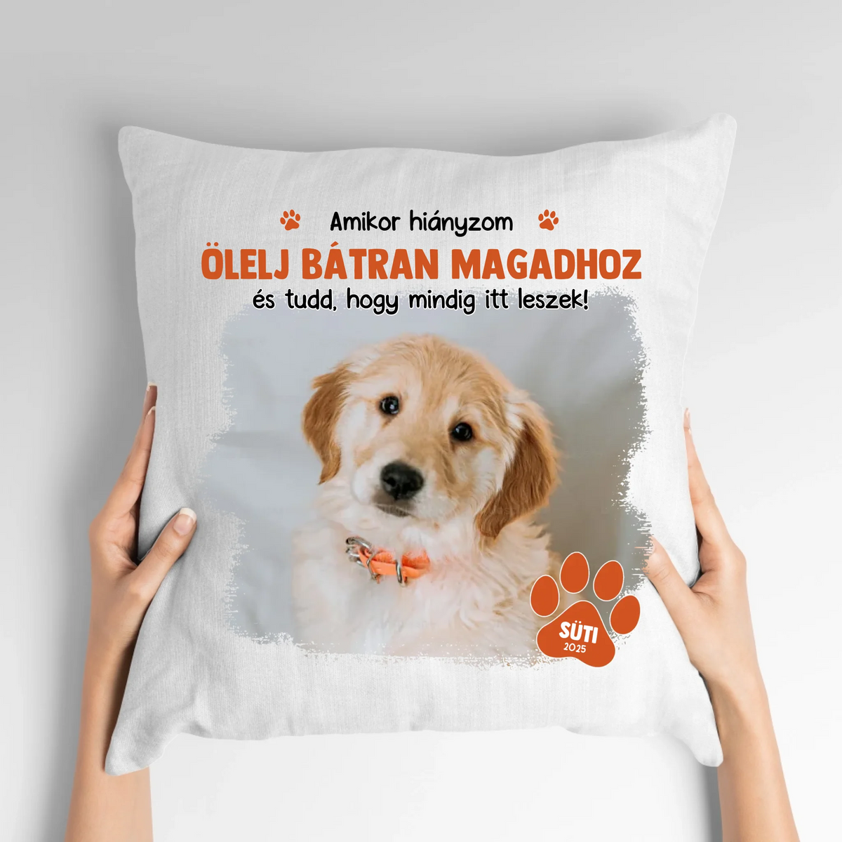 Kutyás emlékpárna