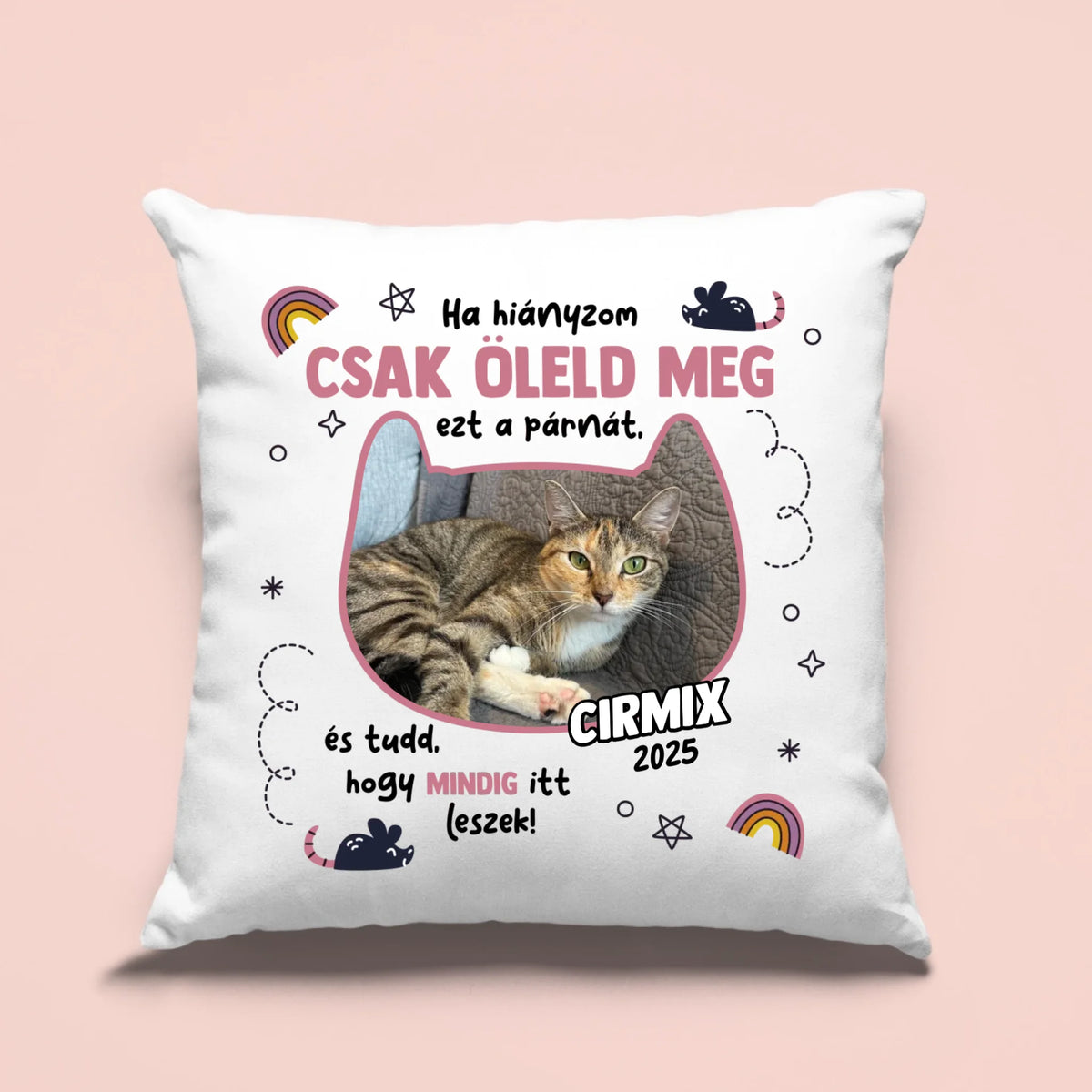 Cicás emlékpárna