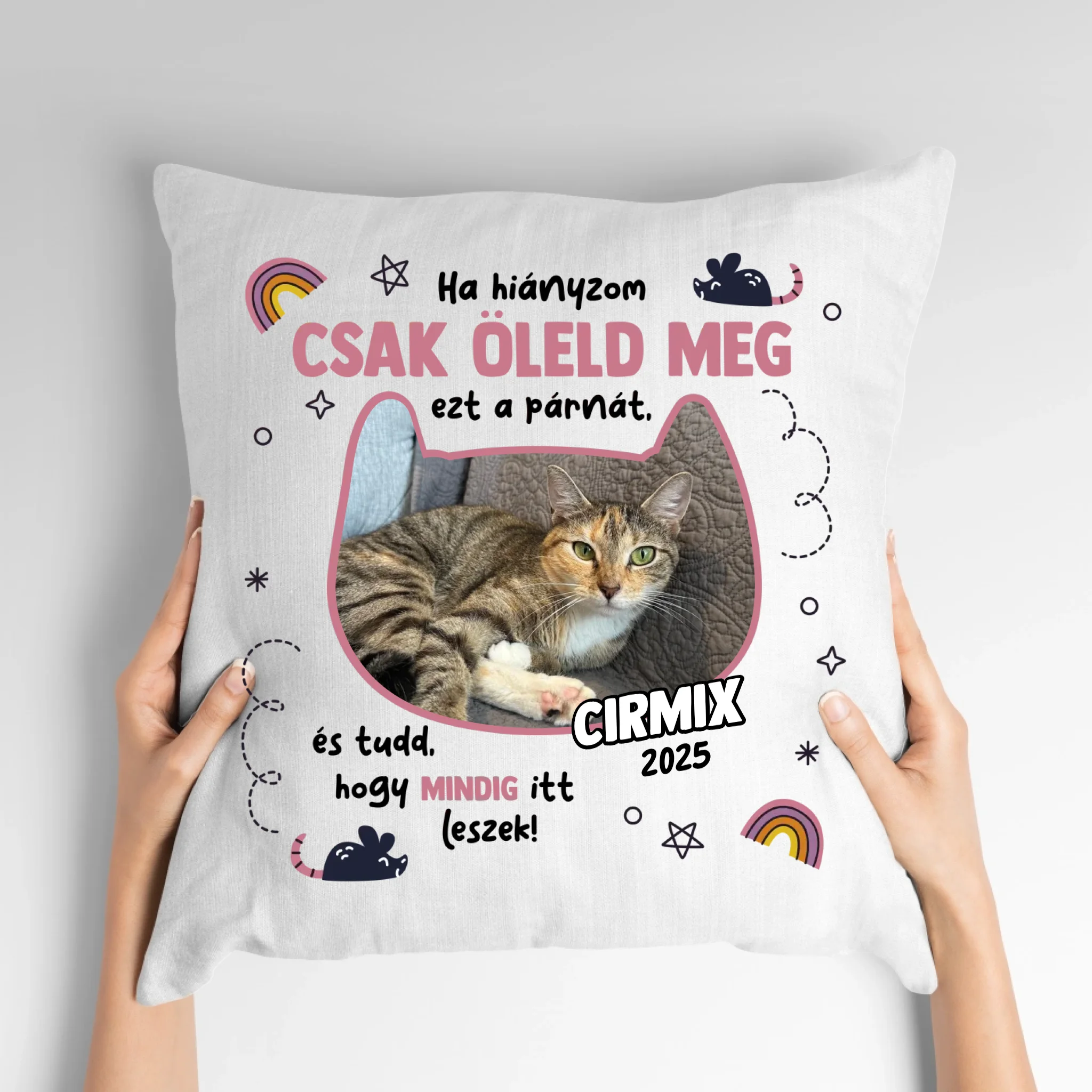 Cicás emlékpárna