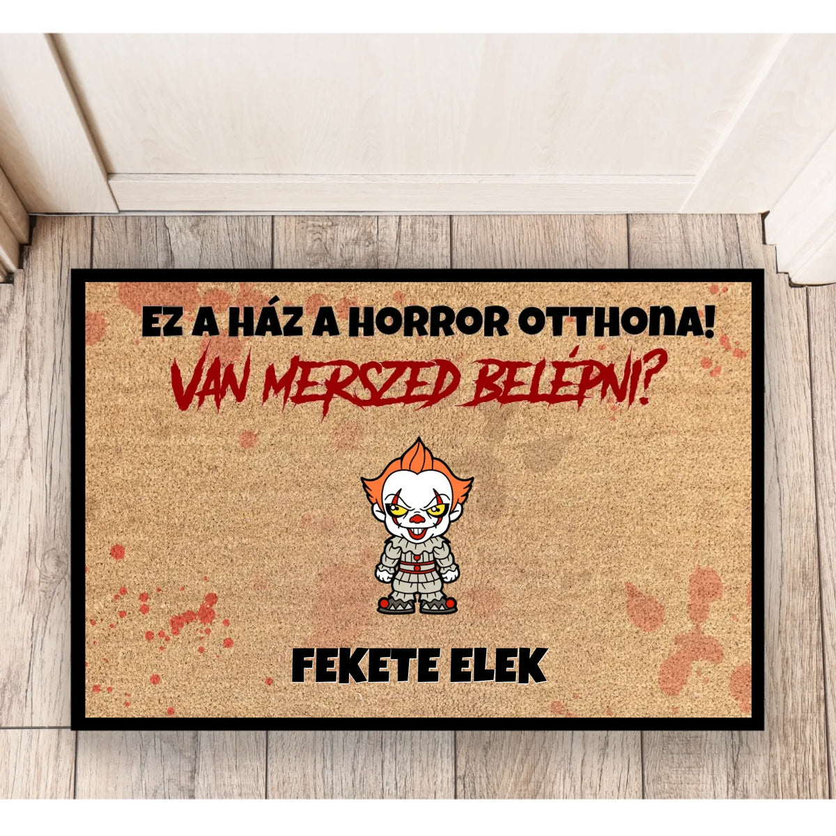 Halloweeni családos lábtörlő