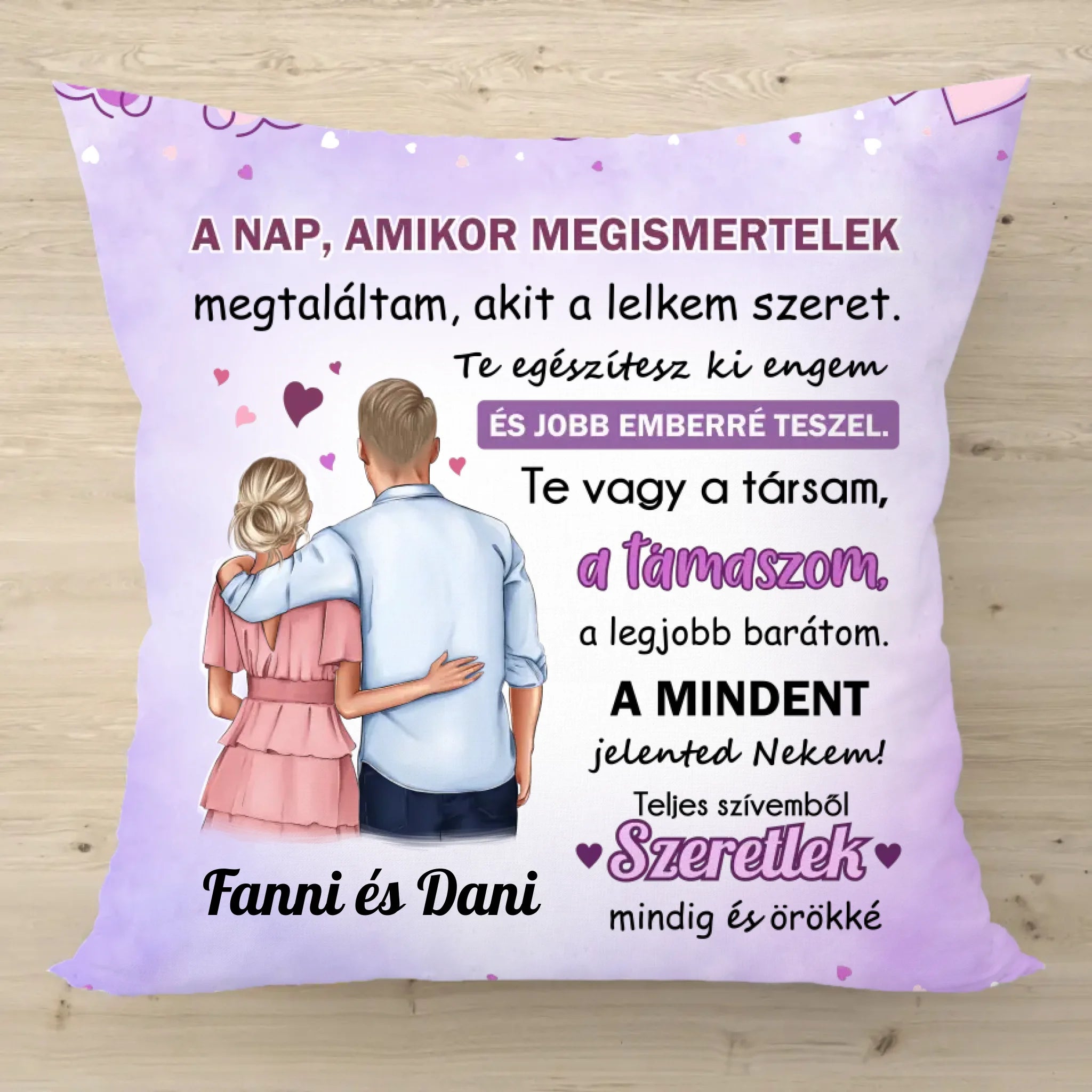 Örökké szeretlek – romantikus díszpárna