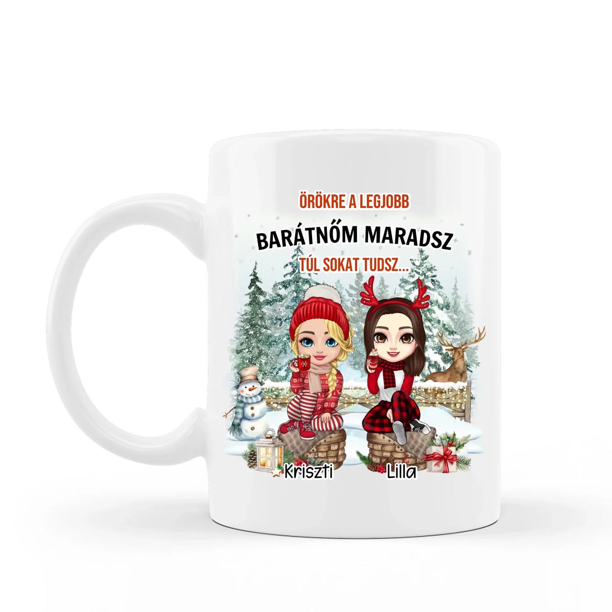 Téli, csajos bögre barátnőknek