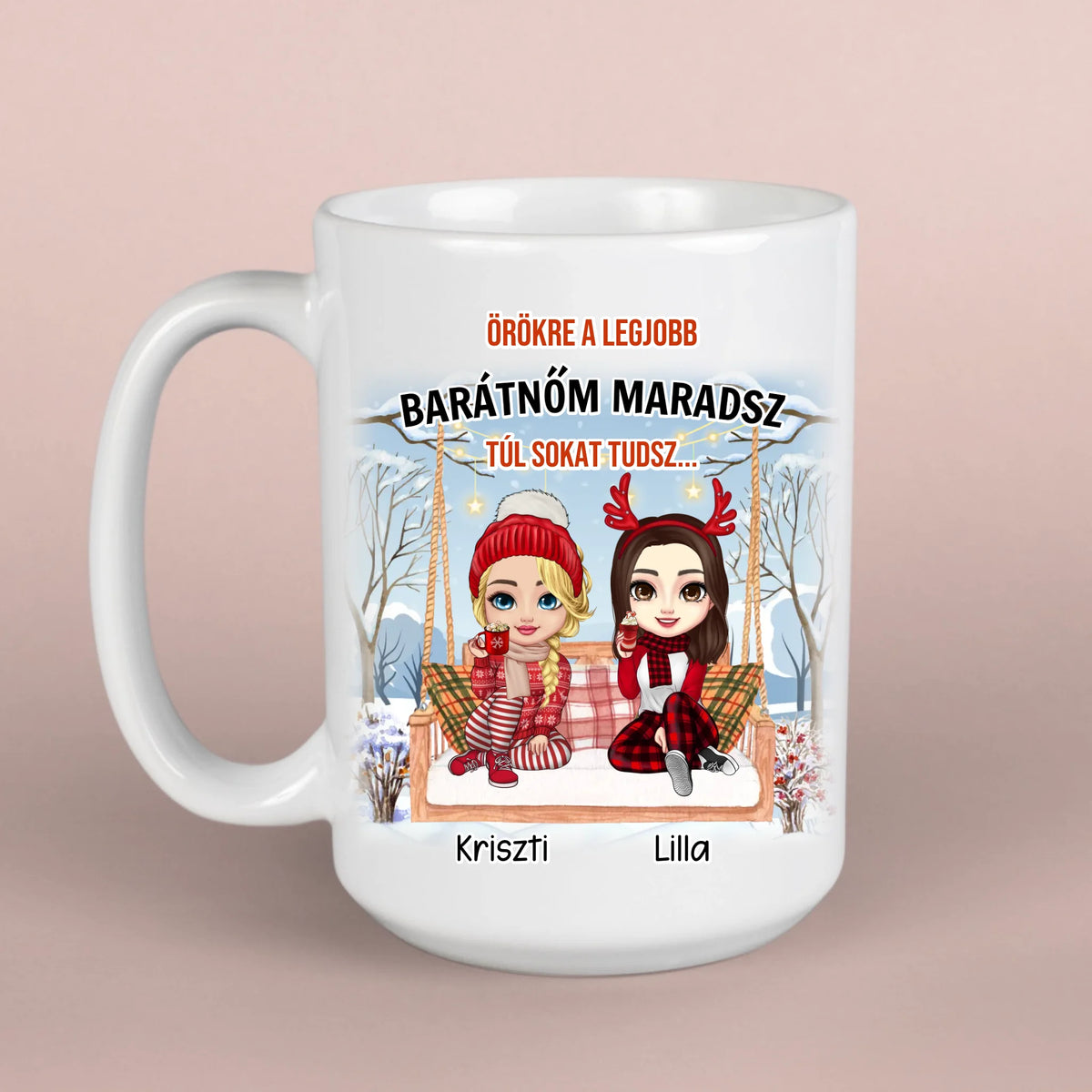 Téli, csajos bögre barátnőknek